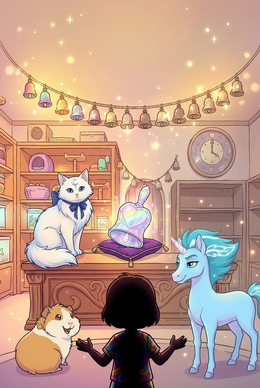 Cover of the personalised comic “The Magical Pet Boutique”