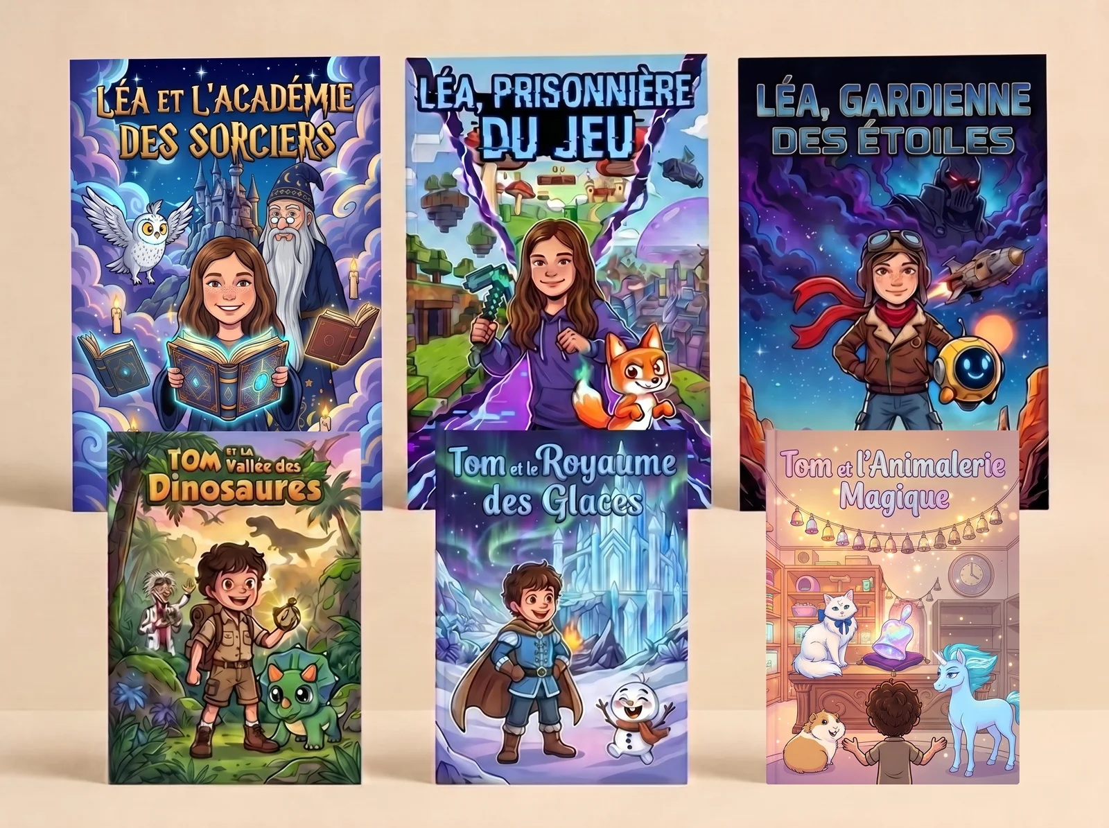 La collection de BD personnalisées sur une étagère
