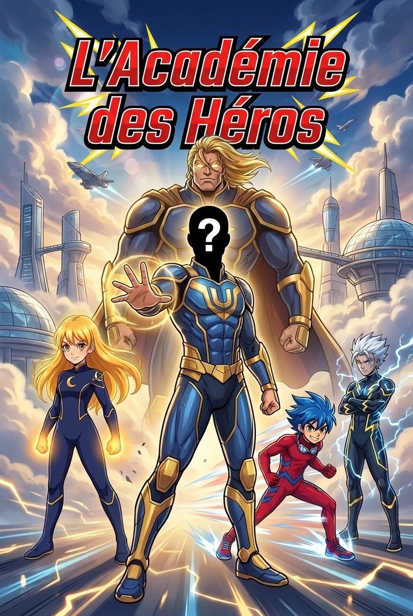 Couverture de la BD personnalisée « L'Académie des Héros »