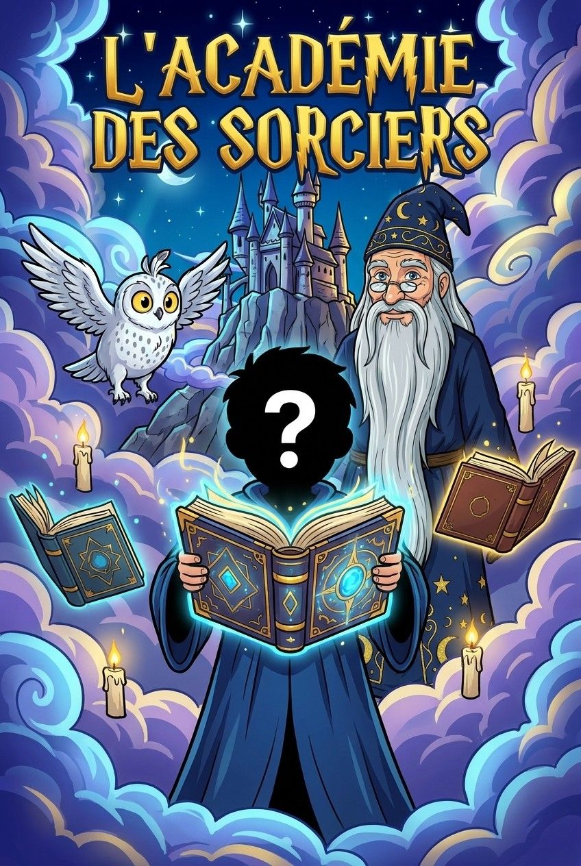 Couverture de la BD personnalisée « L'Académie des Sorciers »